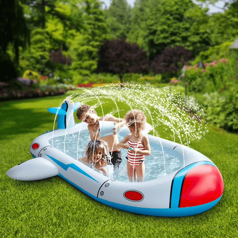 Inflatable Sprinkler Swimming Pool - Fun & Cool Backyard Water Play for Kids.